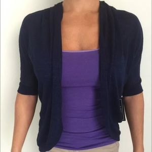 NWT A. Byer Navy Blue Cardigan Sweater Sma…